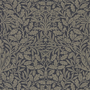 Charcoal Gilver Pure Acorn Vintage Trees & Leaves Wallpaper for all rooms